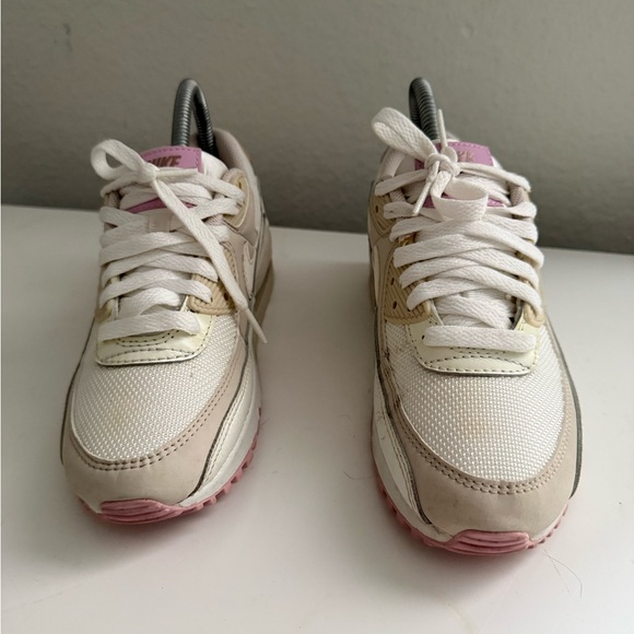 Nike Women's Sneakers - Cream and Pink - Picture 3 of 7